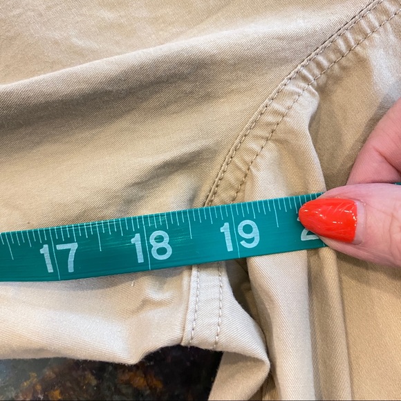 Christopher/Banks Capris Cotton/Spandex Relaxed Baggy Fit Pockets Tab Cuffs  14 - Picture 7 of 13